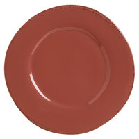 Libbey Farmhouse 6 3/8" Round Barn Red Wide Rim Porcelain Plate - Sample