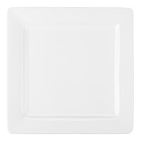 Libbey Slate 12" Ultra Bright White Wide Rim Square Porcelain Plate - Sample