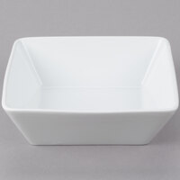 Libbey Slate 50 oz. Ultra Bright White Square Porcelain Bowl - Sample