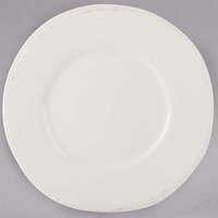 Libbey Farmhouse 9" Round Cream Wide Rim Porcelain Plate - Sample