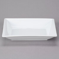 Libbey Slate 30 oz. Ultra Bright White Wide Rim Square Porcelain Pasta Bowl - Sample