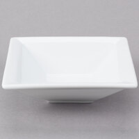 Libbey Slate 5.5 oz. Ultra Bright White Wide Rim Square Porcelain Fruit Bowl - Sample