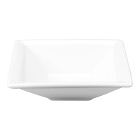 Libbey Slate 5.5 oz. Ultra Bright White Wide Rim Square Porcelain Fruit Bowl - Sample