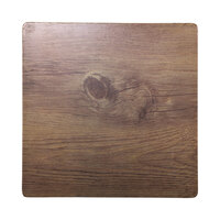 Elite Global Solutions M10 Fo Bwa Square Faux Walnut Melamine Serving Board - 10" x 10"