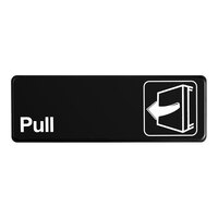 Lavex 9" x 3" Black and White Pull Sign