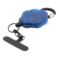 KEY-BAK Ratch-It SD Translucent Blue Phone Tether with Carabiner and 36" Dupont Kevlar® Retractable Cord 0KR7-4D14