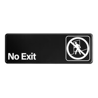 Lavex 9" x 3" Black and White No Exit Sign