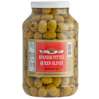 Spanish Pitted Queen Olives 1 Gallon (67 oz. Dr. Wt.) - 110/120 Count - 4/Case