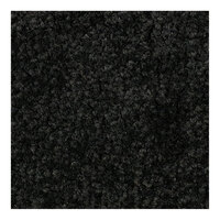 M+A Matting ColorStar 100446040 4' x 6' Solid Black Mat with Classic Rubber Border and Universal Cleated Backing - 3/8" Thick