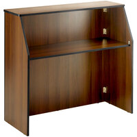 Lancaster Table and Seating 48" Foldaway Bar with Walnut Laminate Finish