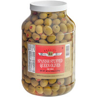 Spanish Stuffed Queen Olives 1 Gallon (5 lb. Dr. Wt.) - 160/180 Count - 4/Case