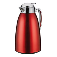 Cilio Venezia 34 oz. Stainless Steel Red Insulated Carafe / Server C543940