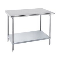 Advance Tabco MG-246 24" x 72" 16 Gauge Stainless Steel Commercial Work Table with Galvanized Steel Undershelf