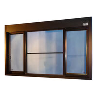 Ready Access 55501141 84" x 4 1/2" x 35 3/4" Bronze Double-Slide Manual Walk-Up Service Window