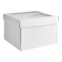 Southern Champion 18" x 18" x 12" White Cake / Bakery Box with Window - 12/Case