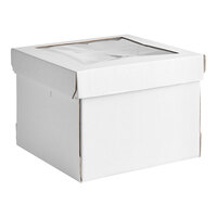 Southern Champion 16" x 16" x 12" White Cake / Bakery Box with Window - 12/Case