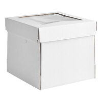 Southern Champion 14" x 14" x 12" White Cake / Bakery Box with Window - 12/Case