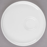 Libbey Slenda 5 1/4" Royal Rideau White Porcelain Double Well Saucer - Sample