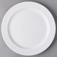 Libbey Slenda 12 1/8" Round Royal Rideau White Medium Rim Porcelain Plate - Sample