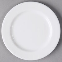 Libbey Slenda 6 1/4" Round Royal Rideau White Medium Rim Porcelain Plate - Sample