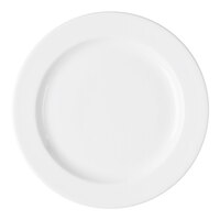 Libbey Slenda 9 3/4" Round Royal Rideau White Medium Rim Porcelain Plate - Sample