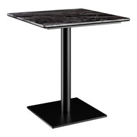 Lancaster Table & Seating Excalibur 28" Square Standard Height Table with Smooth Paladina Finish and Square Base Plate