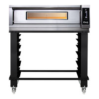 Moretti Forni iD 105.65 52" x 43 1/4" Electric Single Deck Pizza Oven with Stand and Tray Holder Slides - 208V, 3 Phase, 8.2 kW