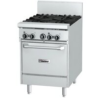 Garland GF24-4L Liquid Propane 4 Burner 24" Range with Flame Failure Protection and Space Saver Oven - 136,000 BTU