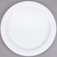 Thunder Group NS110W Nustone 10" Narrow Rim White Melamine Plate - 12/Pack