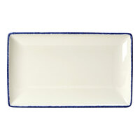 Steelite Performance Blue Dapple 10 5/8" x 6 1/2" Rectangle Tray - 6/Case