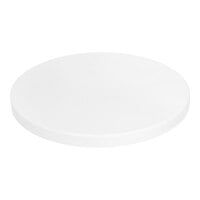 American Tables & Seating Round Pure White Super Gloss Resin Table Top