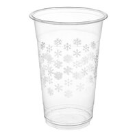 Choice 20 oz. Snowflake PET Plastic Cold Cup - 50/Pack