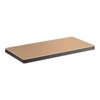 Lavex Pro 24" x 48" Black Heavy-Duty Beam Particle Board Shelf for 4-Shelf Boltless Shelving Units - 4/Case