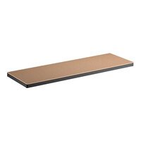 Lavex Pro 24" x 72" Black Heavy-Duty Beam Particle Board Shelf for 4-Shelf Boltless Shelving Units - 4/Case