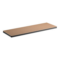 Lavex Pro 24" x 72" Black Heavy-Duty Beam Particle Board Shelf for 5-Shelf Boltless Shelving Units - 5/Case