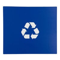 Commercial Zone Avante 787104P Blue Styrene Large Recycling Door Panel for Avante Modular Containers