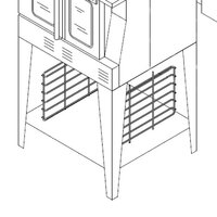 Garland 1951213-0001 Equipment Stand with Rack Guides and Shelf for MCO, MP, SUMG, and SCO Convection Ovens