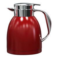 Complements from Steelite International 1.2 Liter Red Stainless Steel Lined Vacuum Insulated Plastic Server 7401MM133 - 6/Case