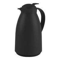 Complements from Steelite International 1 Liter Matte Black Glass Lined Vacuum Insulated Plastic Server 7401MM107 - 6/Case