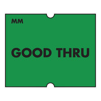 DayMark MoveMark™ 13/16" x 11/16" Removable Fluorescent Green "Good Thru" 1,000-Count Date Coder Label Roll for Speedy Mark® Express 20 and DM4 - 8/Case