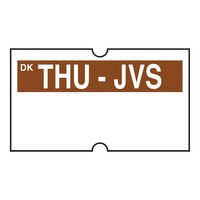 DayMark DuraMark 13/16" x 1/2" Permanent Thursday Day of the Week 1,000-Count Date Coder Label Roll for Speedy Mark® Express 10, DM3, and DM3_S - 8/Case
