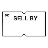 DayMark DuraMark 13/16" x 1/2" Permanent White "Sell By" 1,000-Count Date Coder Label Roll for Speedy Mark® Express 10, DM3, and DM3_S - 8/Case