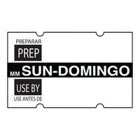 DayMark MoveMark™ 1 3/16" x 11/16" Removable Sunday Day of the Week "Prep / Use By" 1,000-Count Date Coder Label Roll for Speedy Mark® DM4.5 - 6/Case