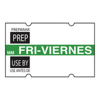 DayMark MoveMark™ 1 3/16" x 11/16" Removable Friday Day of the Week "Prep / Use By" 1,000-Count Date Coder Label Roll for Speedy Mark® DM4.5 - 6/Case