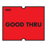 DayMark MoveMark™ 13/16" x 11/16" Removable Fluorescent Red "Good Thru" 1,000-Count Date Coder Label Roll for Speedy Mark® Express 20 and DM4 - 8/Case