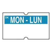 DayMark DuraMark 13/16" x 1/2" Permanent Monday Day of the Week 1,000-Count Date Coder Label Roll for Speedy Mark® Express 10, DM3, and DM3_S - 8/Case