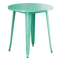 Lancaster Table & Seating Alloy 30" Round Aquamarine Standard Height Outdoor Table