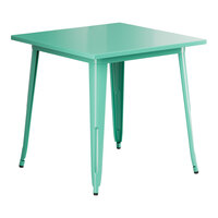 Lancaster Table & Seating Alloy 32" x 32" Aquamarine Standard Height Outdoor Table