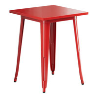 Lancaster Table & Seating Alloy Series 24" x 24" Ruby Red Standard Height Outdoor Table