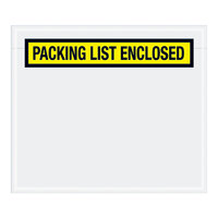 Lavex 6" x 7" 2 Mil Yellow Panel Face Printed Polyethylene Packing List Envelope - 1000/Case